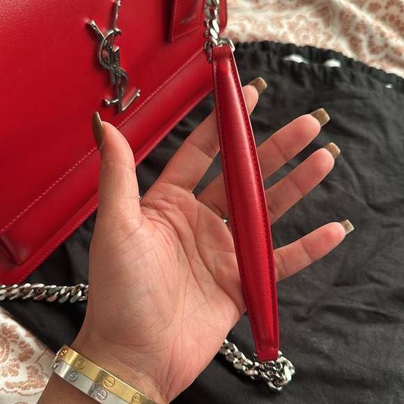 AUTHENTIC 2018 ysl sac mng l sunset avec tass - Picture 9 of 10